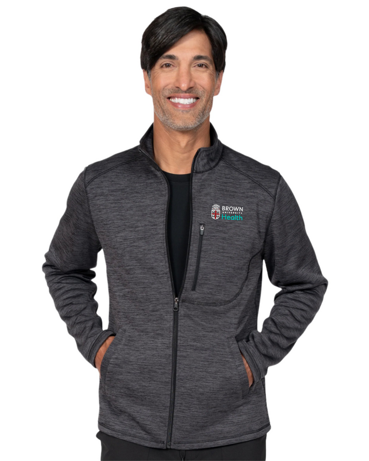 Zavate 2036 Brandon Bonded Fleece Jacket Heather Grey