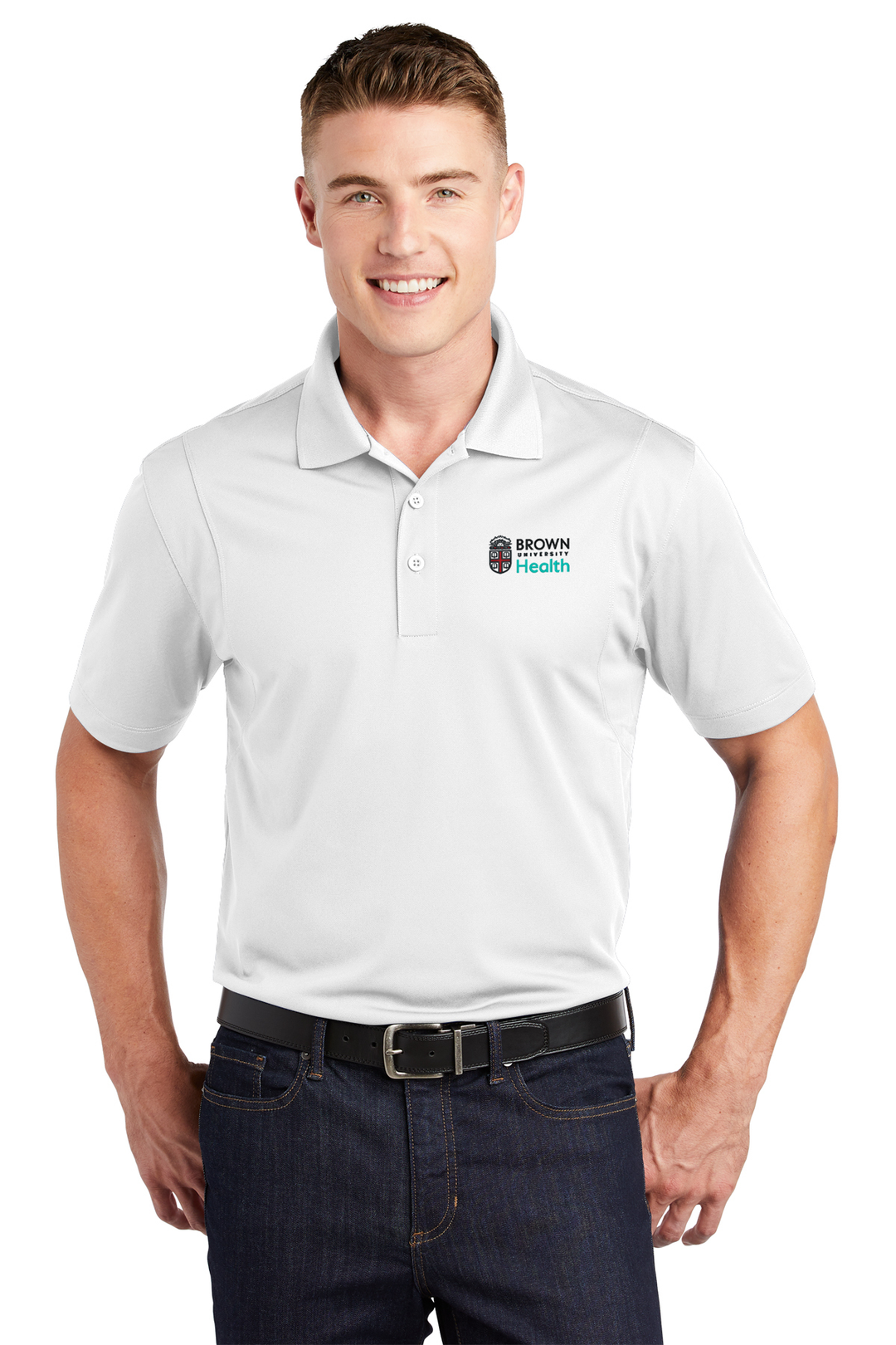 Sport-Tek ST650 Men's Micropique Polo White