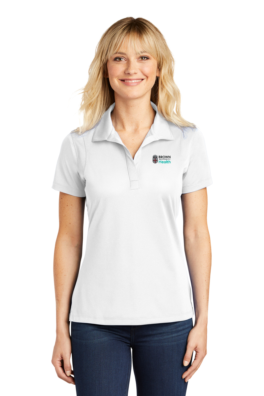 Sport-Tek LST650 Women's Micropique Polo White