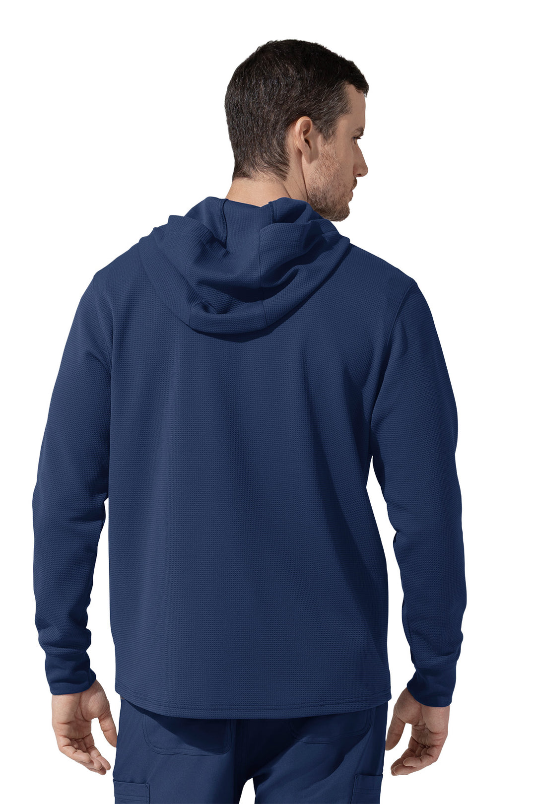 Men's Layers Zip Waffle Hoodie + Logo
