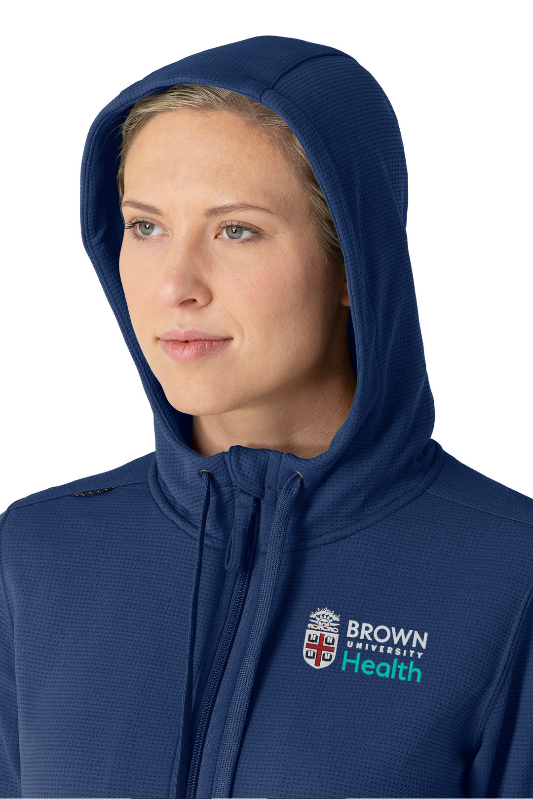 Women's Full Zip Waffle Hoodie - C82008