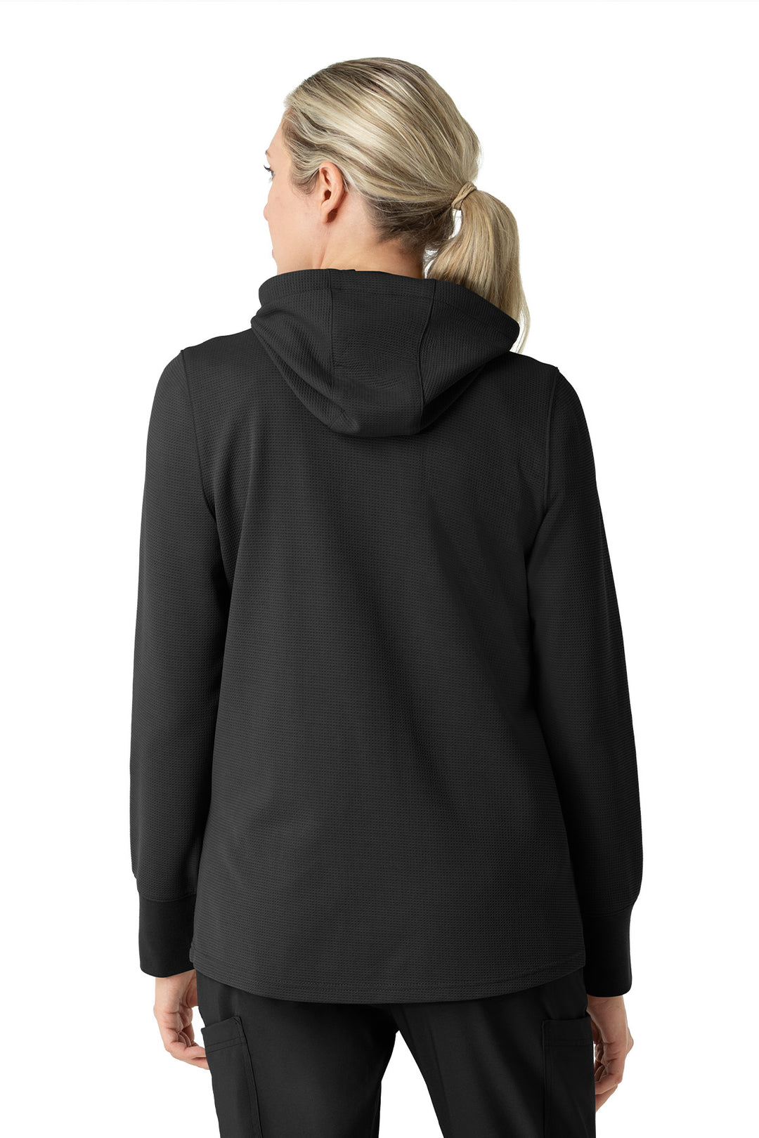 Women's Full Zip Waffle Hoodie - C82008