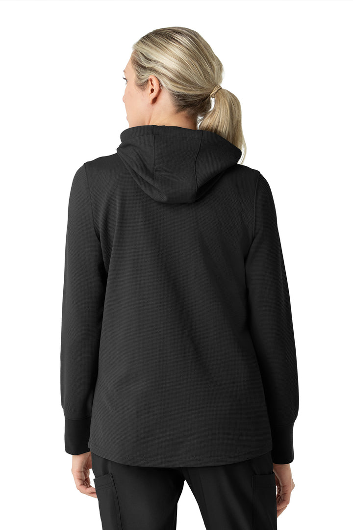 Women's Full Zip Waffle Hoodie - C82008