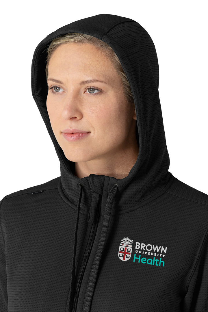 Women's Full Zip Waffle Hoodie - C82008