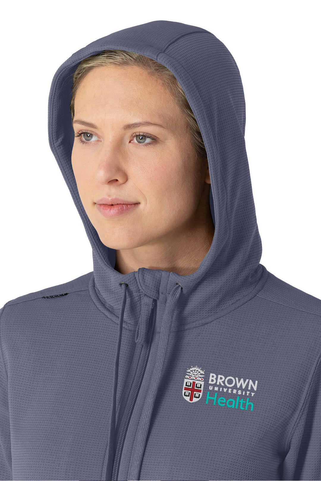 Women's Full Zip Waffle Hoodie - C82008