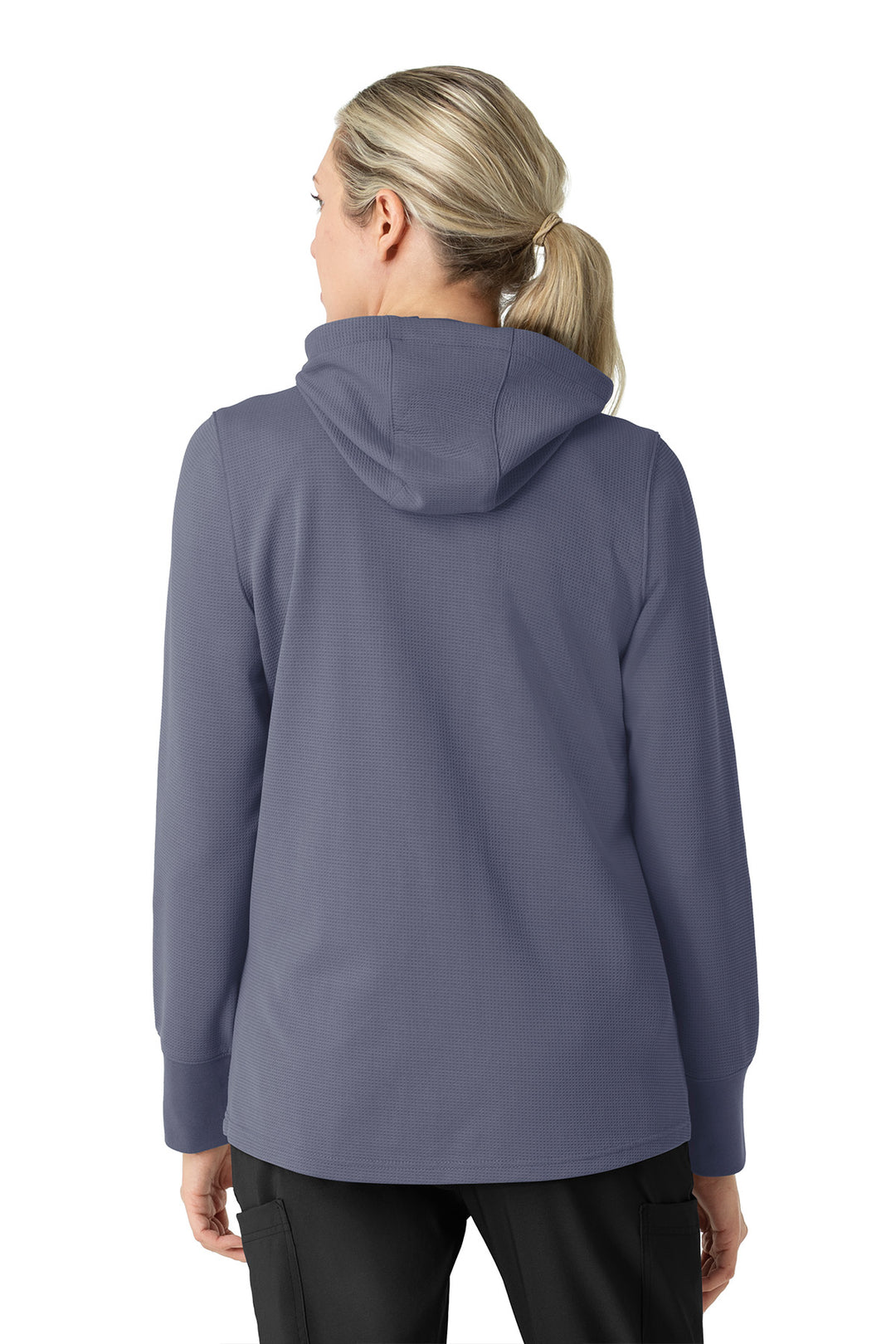 Women's Full Zip Waffle Hoodie - C82008