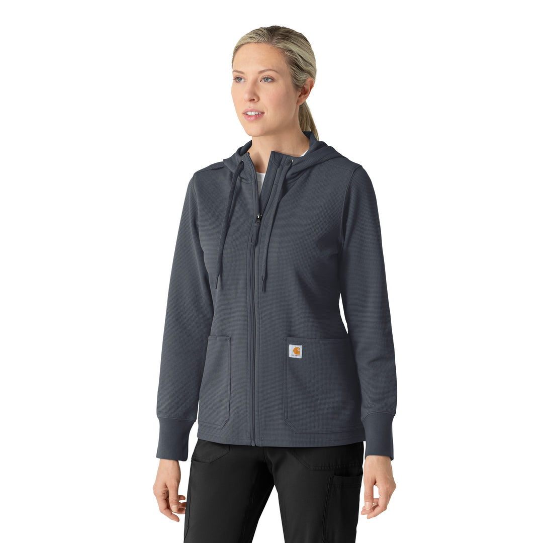 Carhartt® C82008 Rugged Flex Women's Full Zip Waffle Hoodie