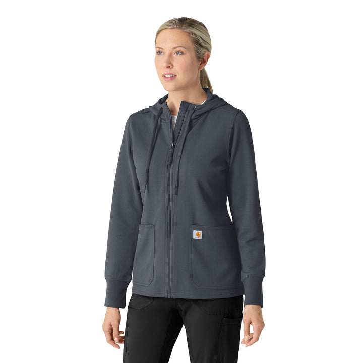 Carhartt® C82008 Rugged Flex Women's Full Zip Waffle Hoodie