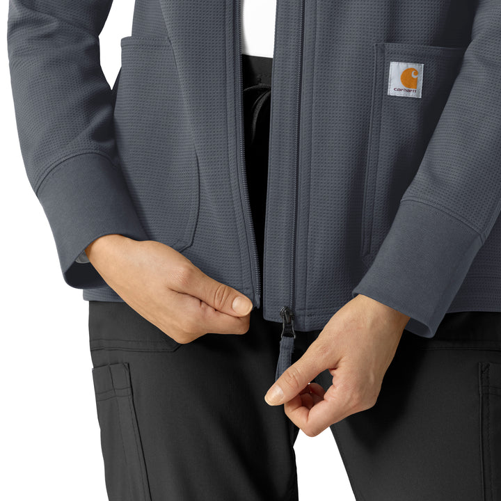 Carhartt® C82008 Rugged Flex Women's Full Zip Waffle Hoodie
