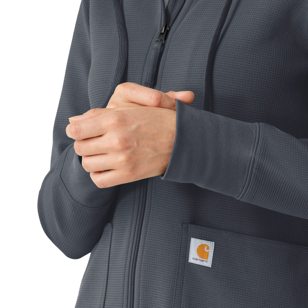 Carhartt® C82008 Rugged Flex Women's Full Zip Waffle Hoodie