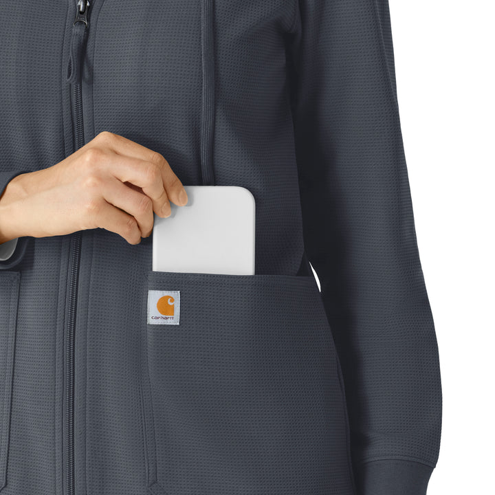Carhartt® C82008 Rugged Flex Women's Full Zip Waffle Hoodie