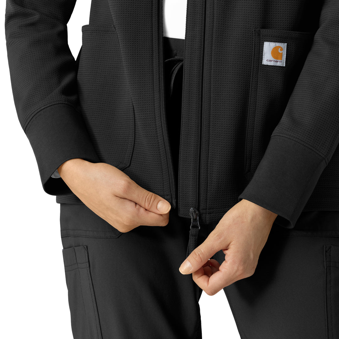 Carhartt® C82008 Rugged Flex Women's Full Zip Waffle Hoodie