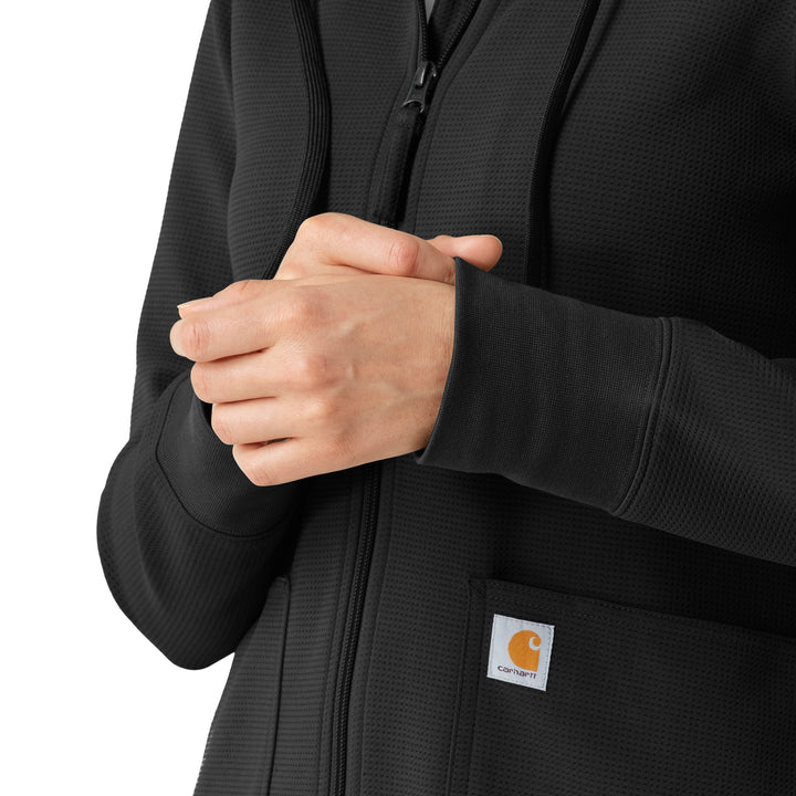 Carhartt® C82008 Rugged Flex Women's Full Zip Waffle Hoodie