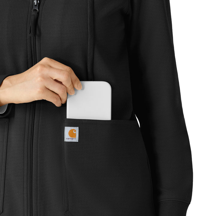 Carhartt® C82008 Rugged Flex Women's Full Zip Waffle Hoodie