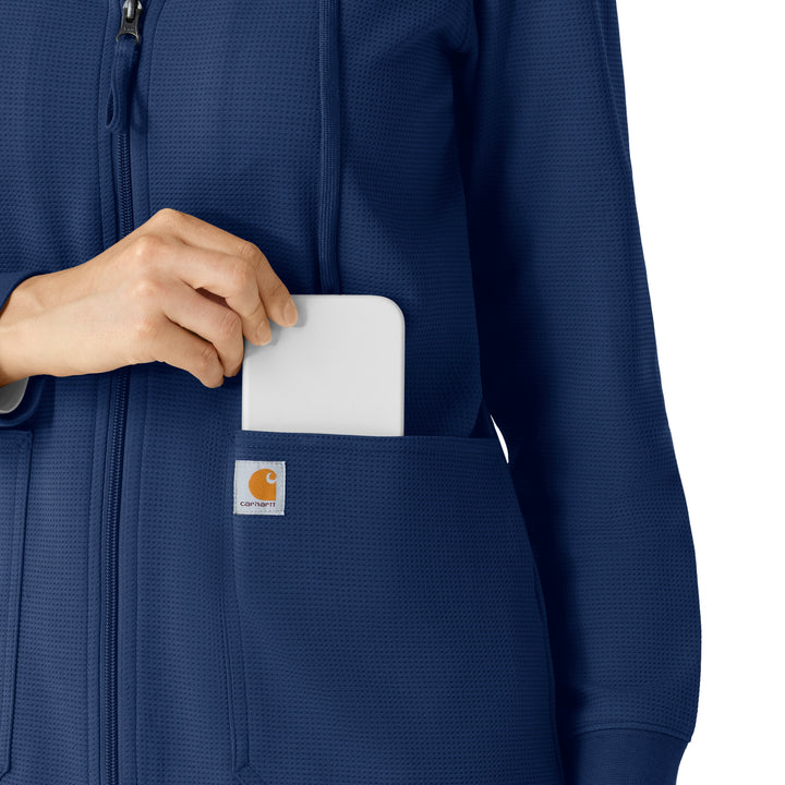 Carhartt® C82008 Rugged Flex Women's Full Zip Waffle Hoodie