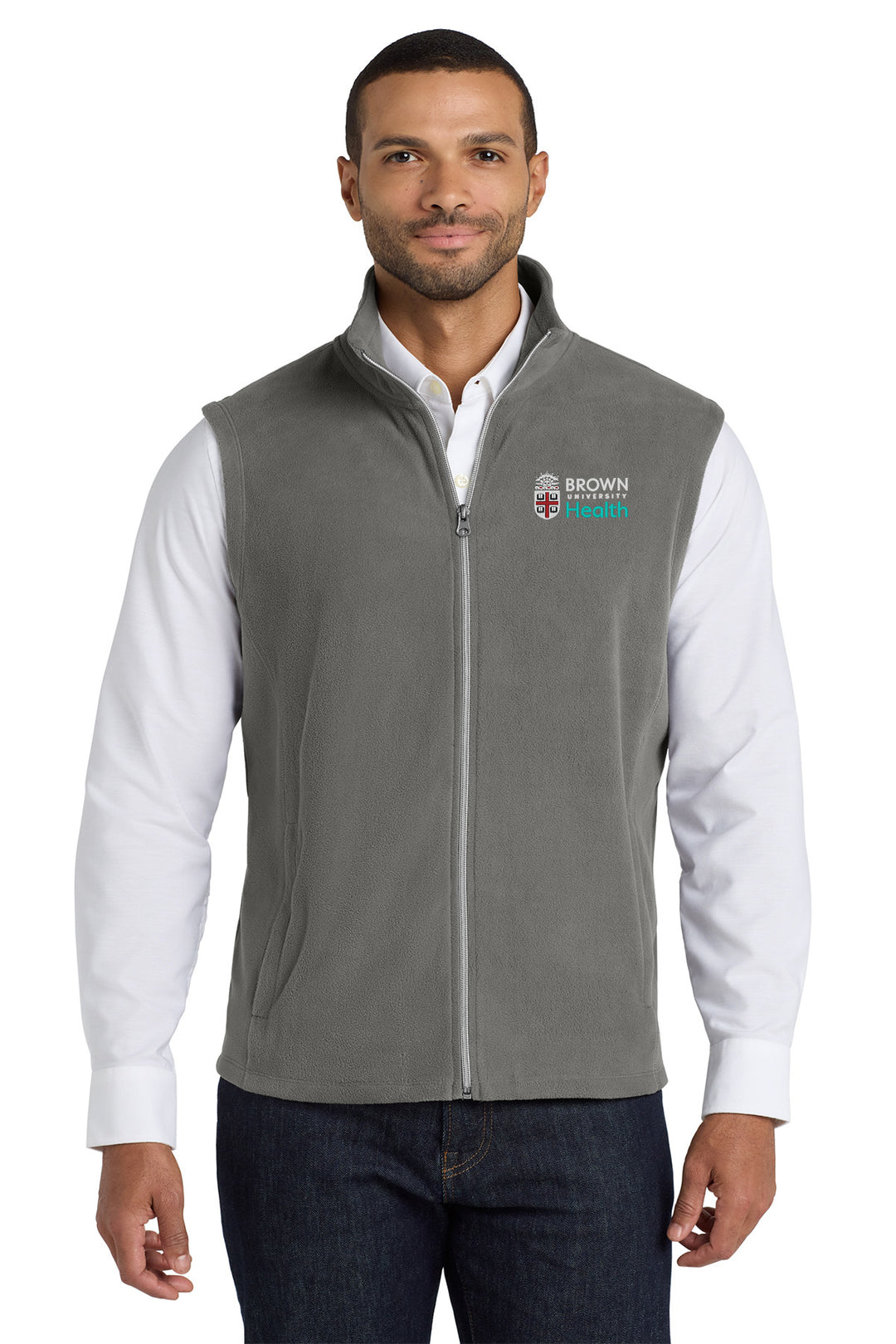 Men's Zippered Microfleece Vest - F226