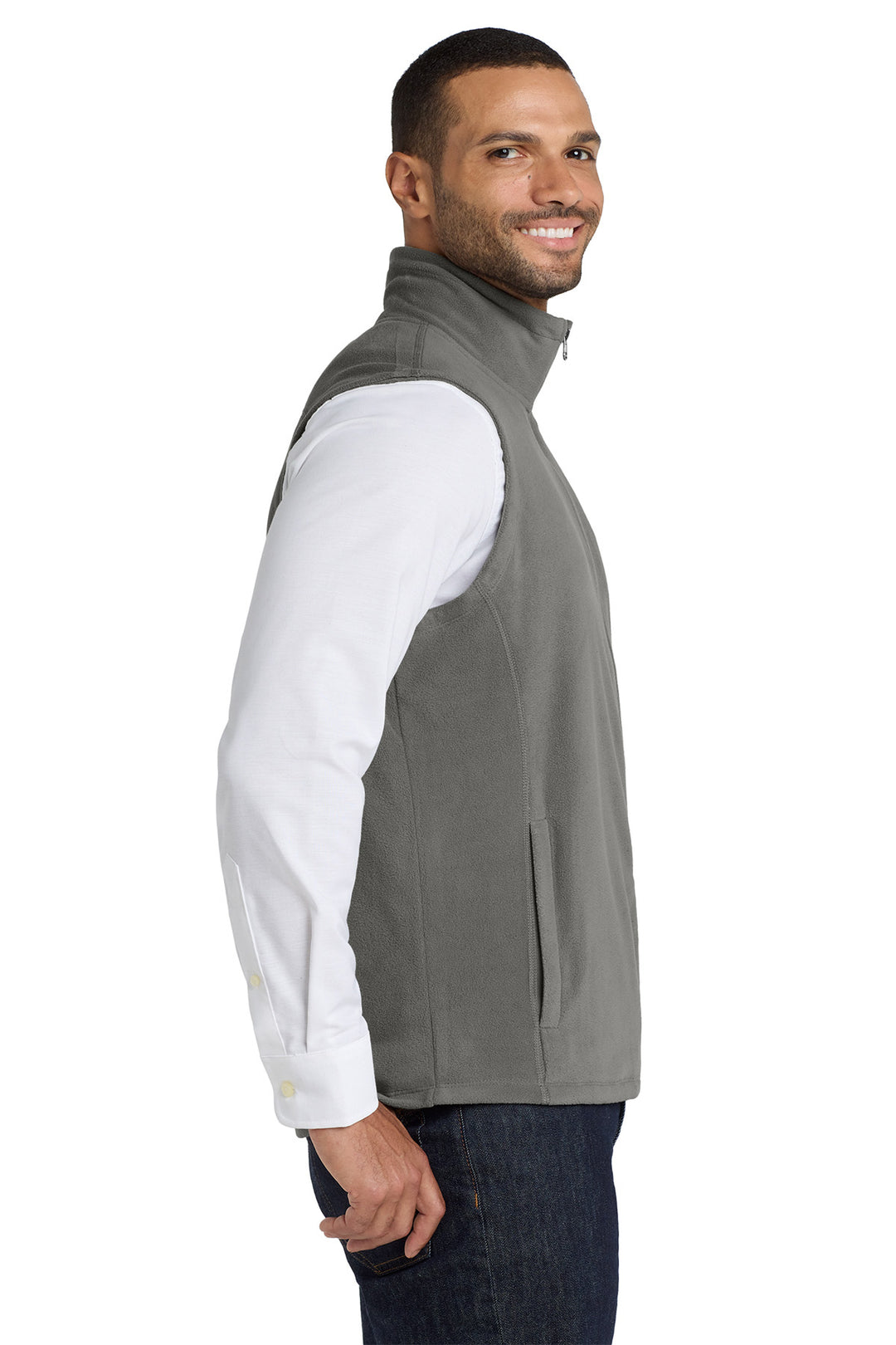 Men's Zippered Microfleece Vest - F226