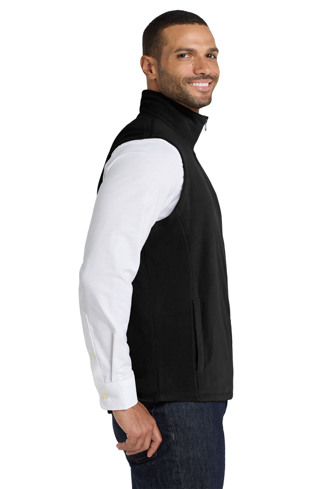 Men's Zippered Microfleece Vest - F226