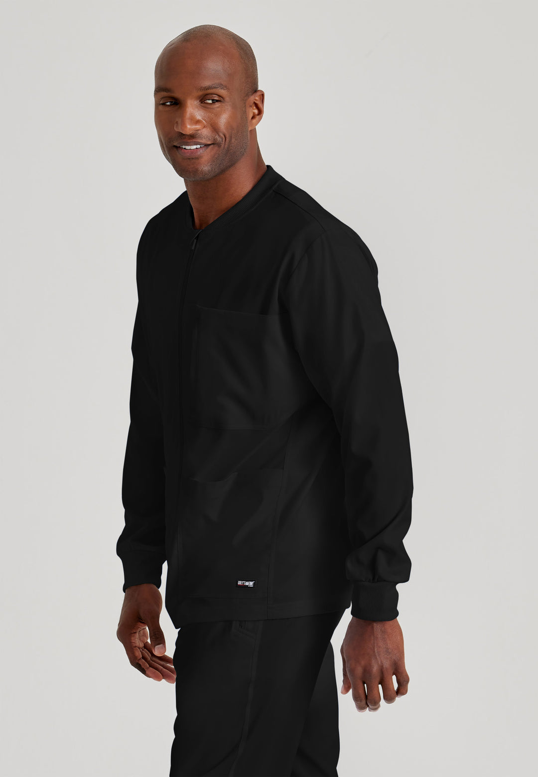 Grey's Anatomy™ Spandex Stretch Men's React 5-Pocket Crewneck Jacket