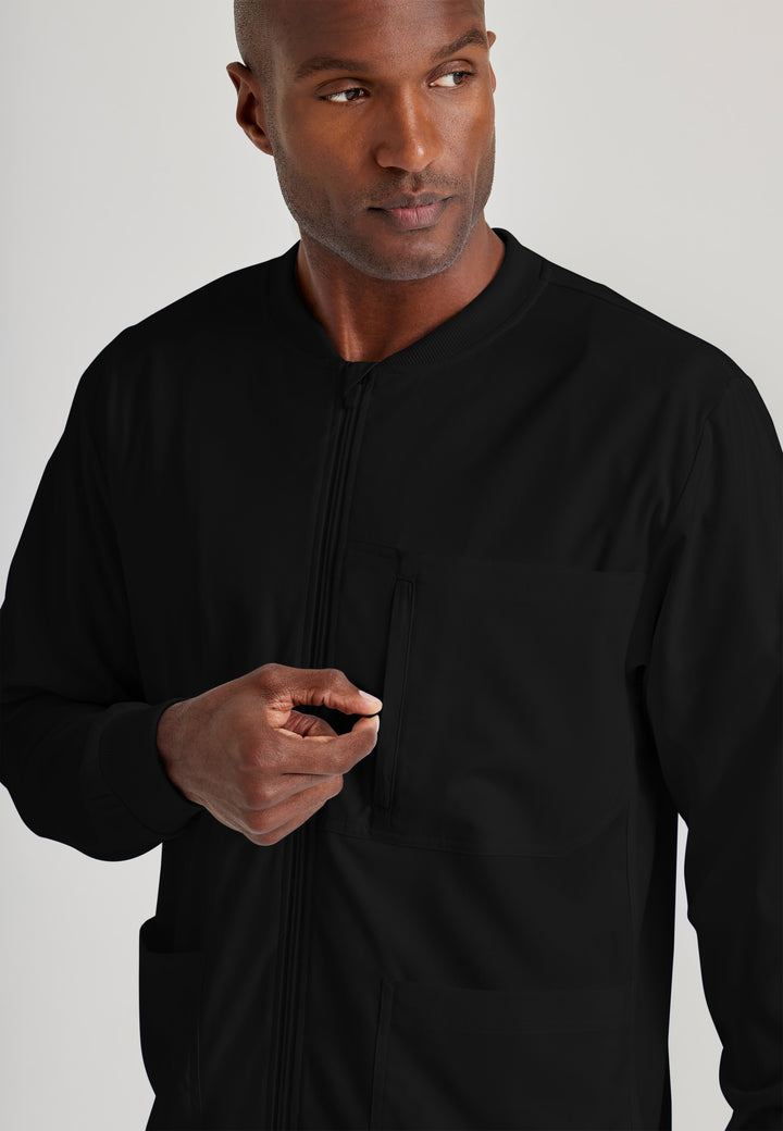 Grey's Anatomy™ Spandex Stretch Men's React 5-Pocket Crewneck Jacket