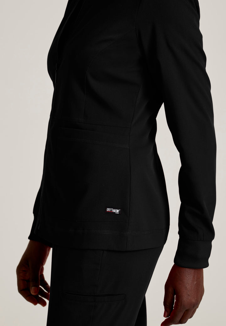 Grey's Anatomy™ Spandex Stretch Women's Millie 3-Pocket Crewneck Jacket