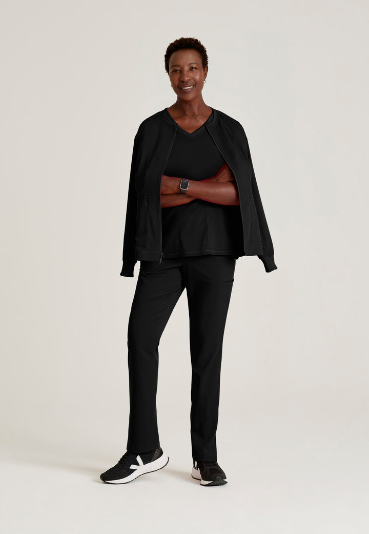 Grey's Anatomy™ Spandex Stretch Women's Millie 3-Pocket Crewneck Jacket