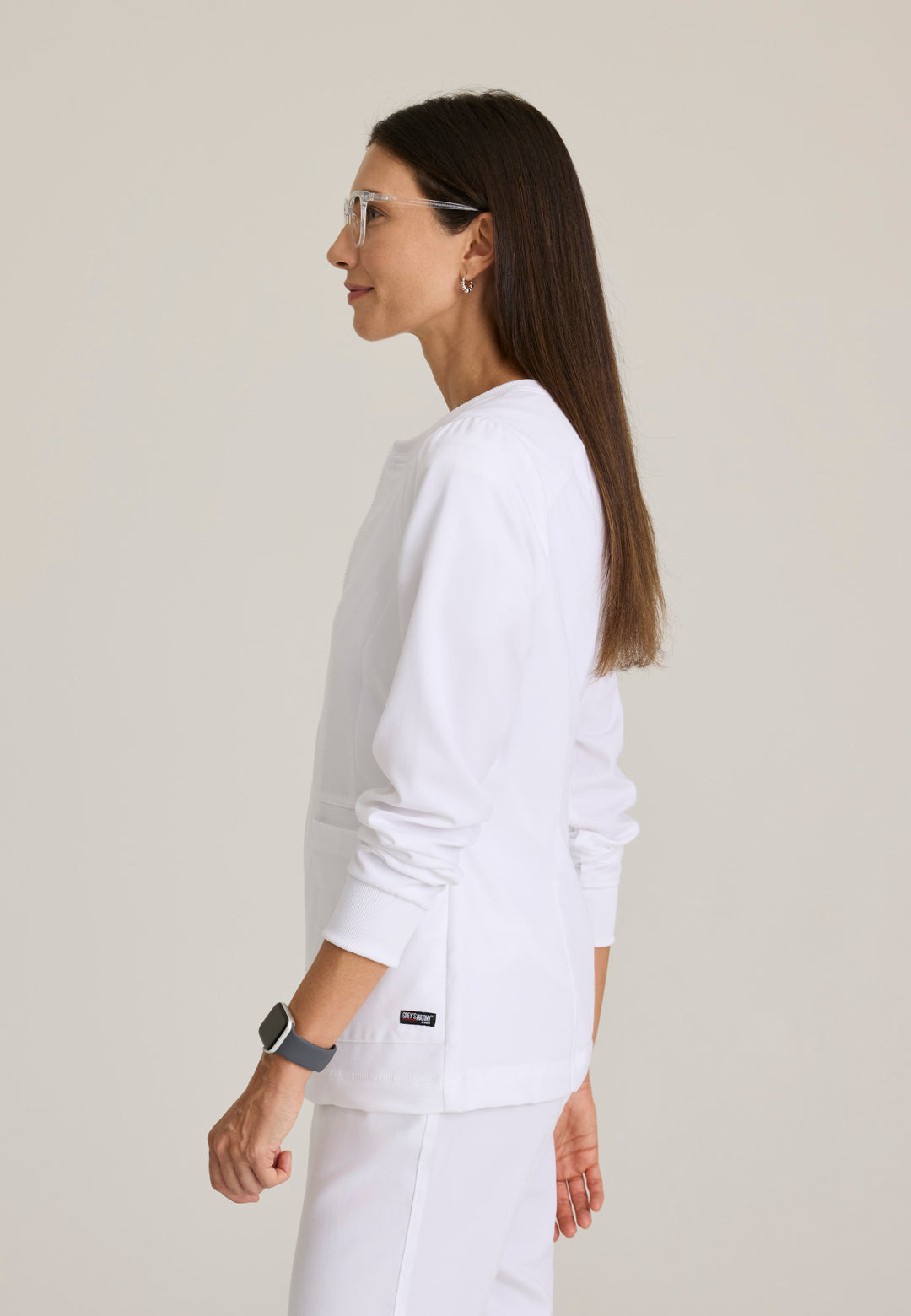 Grey's Anatomy™ Spandex Stretch Women's Millie 3-Pocket Crewneck Jacket