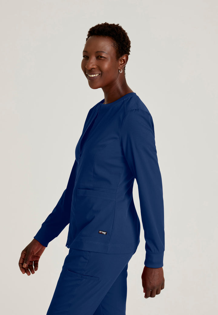 Grey's Anatomy™ Spandex Stretch Women's Millie 3-Pocket Crewneck Jacket