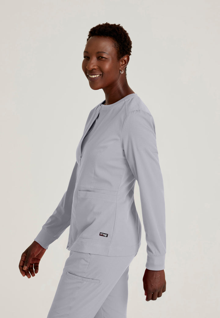Grey's Anatomy™ Spandex Stretch Women's Millie 3-Pocket Crewneck Jacket
