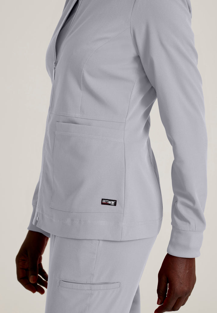 Grey's Anatomy™ Spandex Stretch Women's Millie 3-Pocket Crewneck Jacket