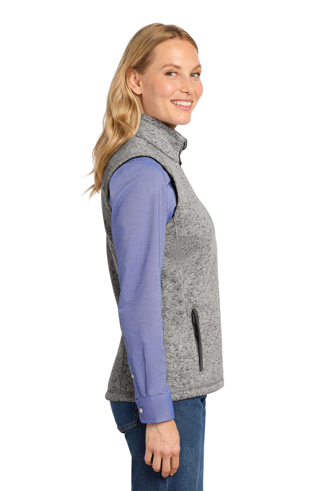 Women's Sweater Fleece Vest - L236