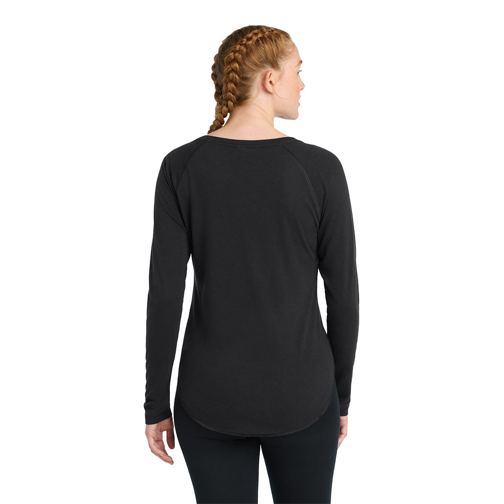 Sport-Tek® Women's Long Sleeve Tri-Blend Wicking Raglan Tee