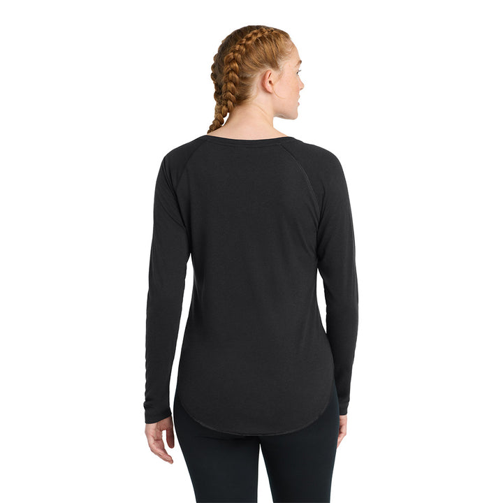 Sport-Tek® Women's Long Sleeve Tri-Blend Wicking Raglan Tee