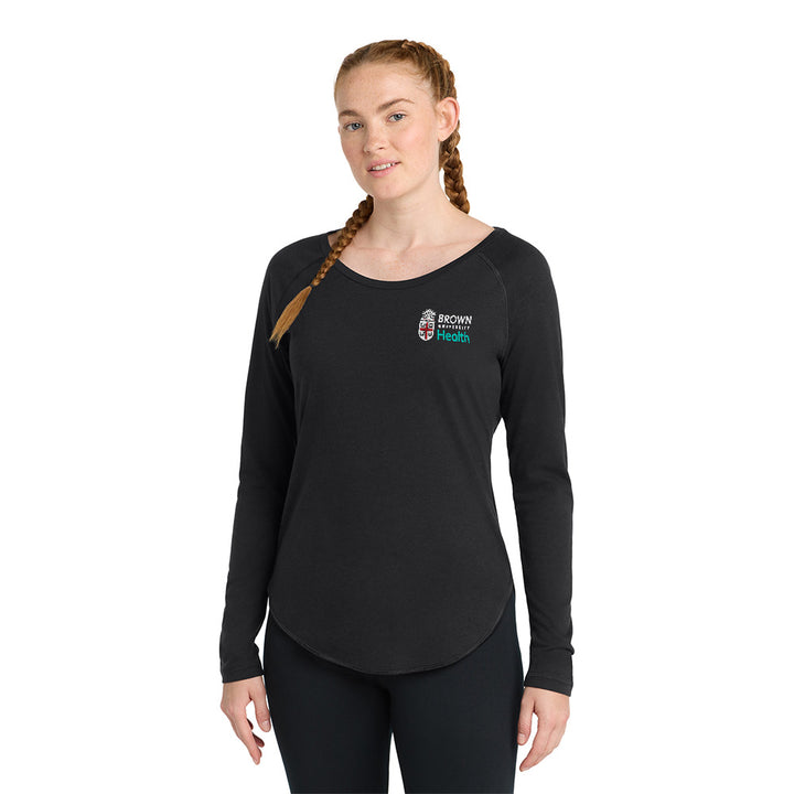 Sport-Tek® Women's Long Sleeve Tri-Blend Wicking Raglan Tee
