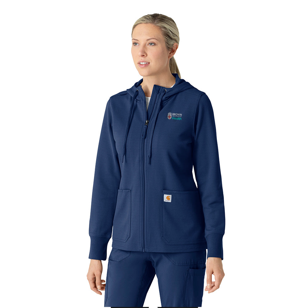 Carhartt® C82008 Rugged Flex Women's Full Zip Waffle Hoodie