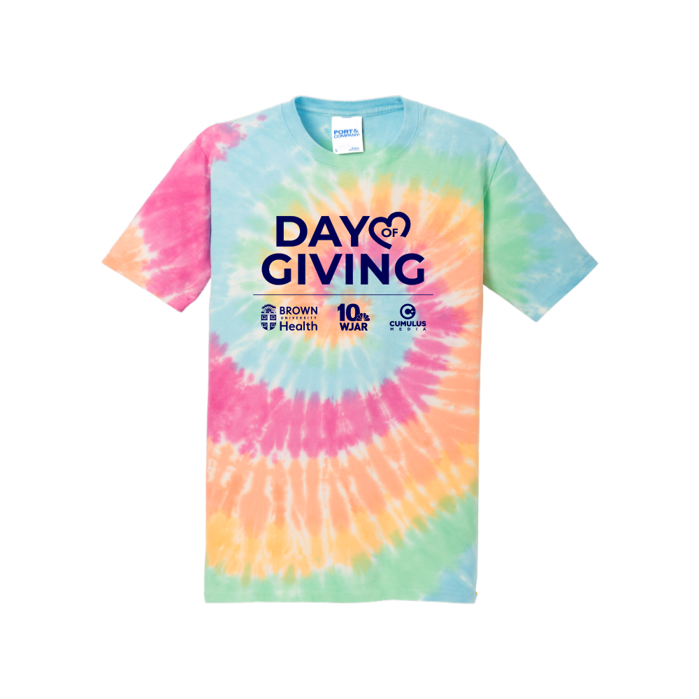 Day of Giving 2026 Pastel Rainbow Tie-Dye Tee
