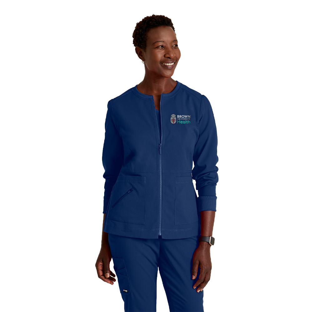 Grey's Anatomy™ Spandex Stretch Women's Millie 3-Pocket Crewneck Jacket